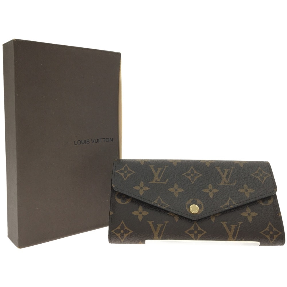 ▼▼LOUIS VUITTON ルイヴィトン レディース長財布 モノグラム ポルトフォイユサラ ローズバレリーヌ 異臭あり M62235 ブラウン