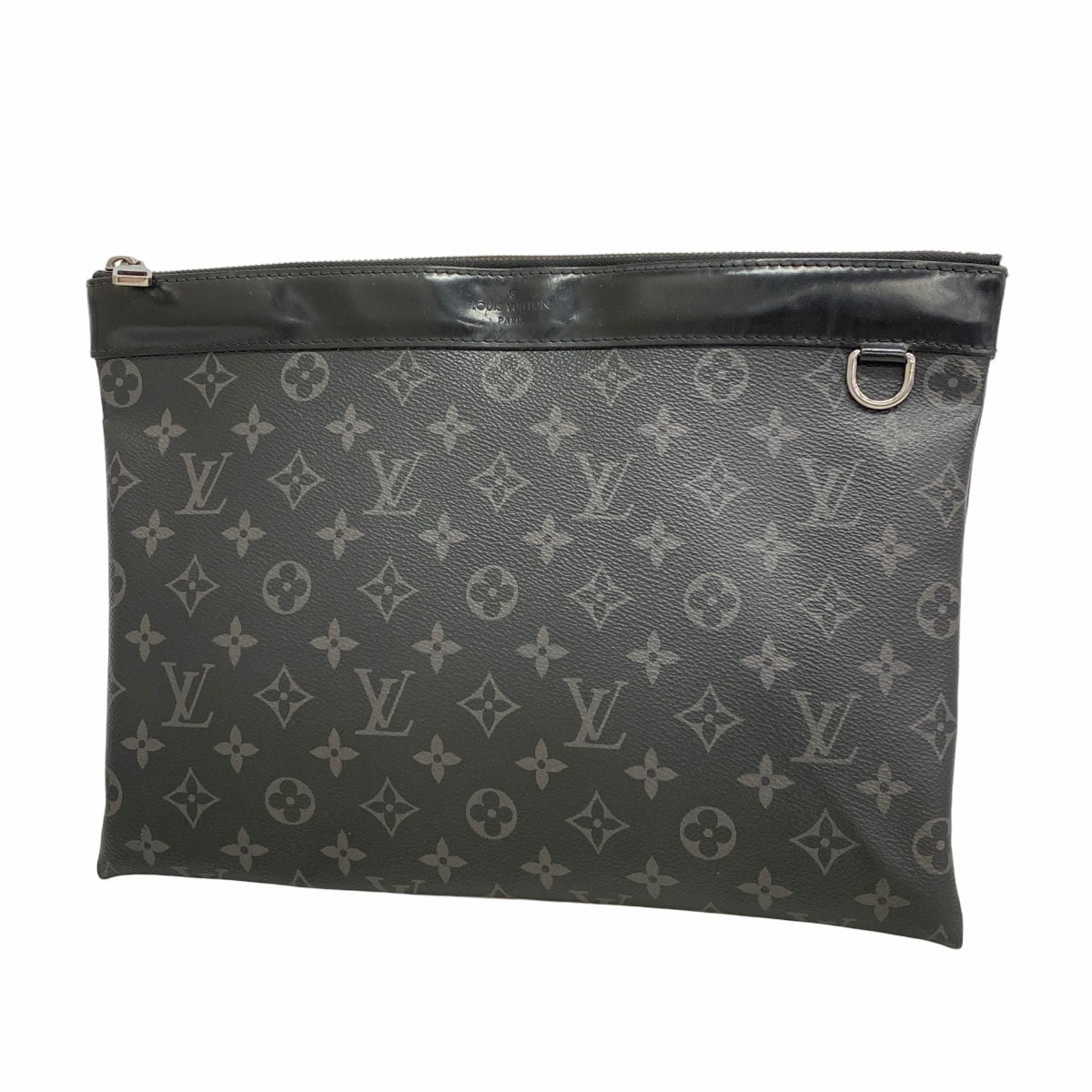 【6dd4874】ルイヴィトン クラッチバッグ モノグラム・エクリプス ポシェットディスカバリー M62291 ブラック【中古】メンズ