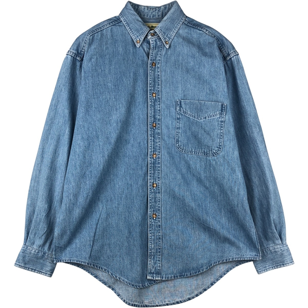 古着 90年代 エルエルビーン L.L.Bean 長袖 ボタンダウンデニムシャツ カナダ製 メンズXL相当 ヴィンテージ/eaa589127