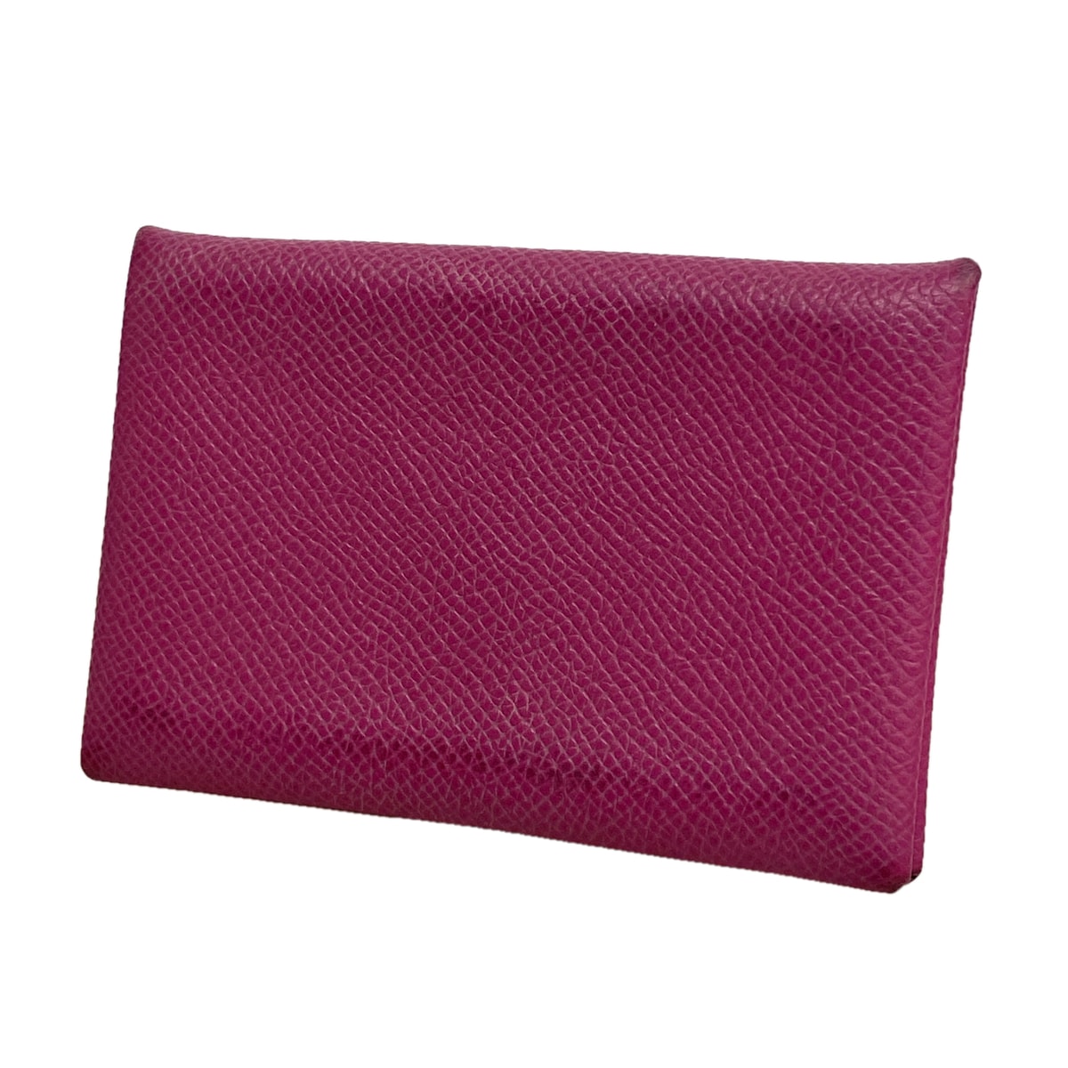 ★最終価格★SALE【6hb1228】エルメス カードケース カルヴィ ヴォーエプソン ローズパープル シルバー金具 A刻印【中古】レディース