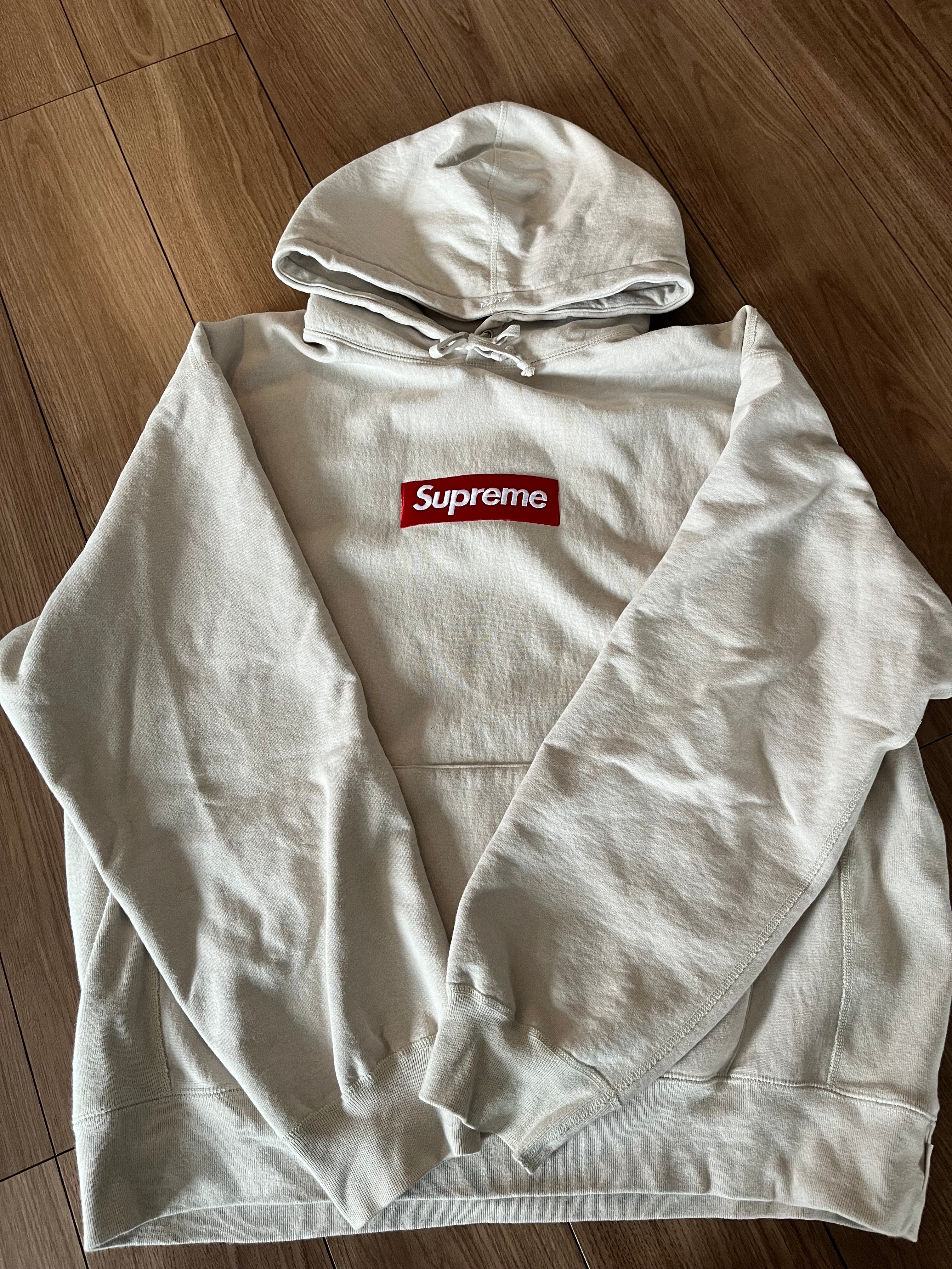 Supreme Box Logo Hooded Sweatshirt "Stone" (24FW)