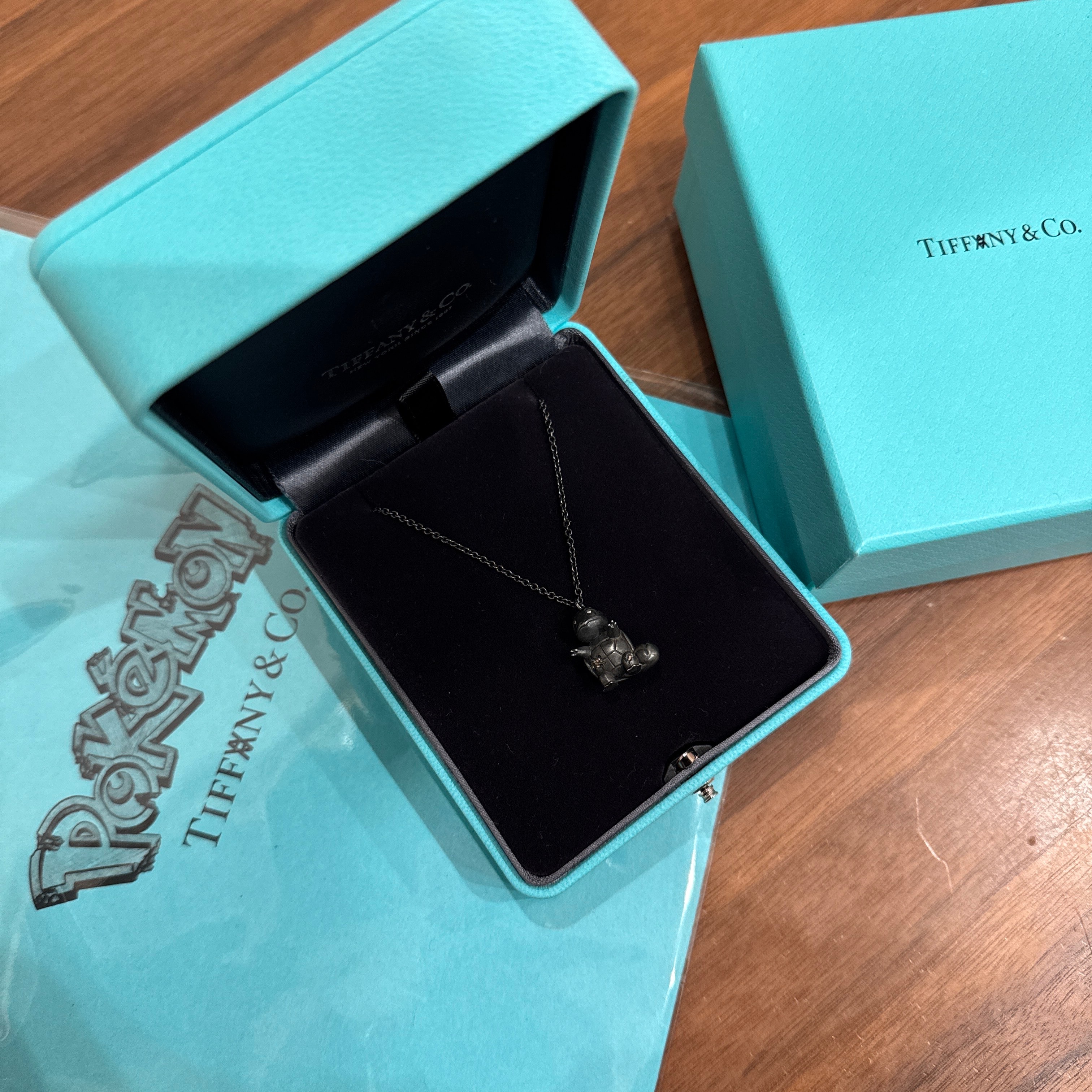 ティファニー x ダニエル・アーシャム x ポケモン ゼニガメ ペンダント ダイヤモンド "スターリングシルバー"