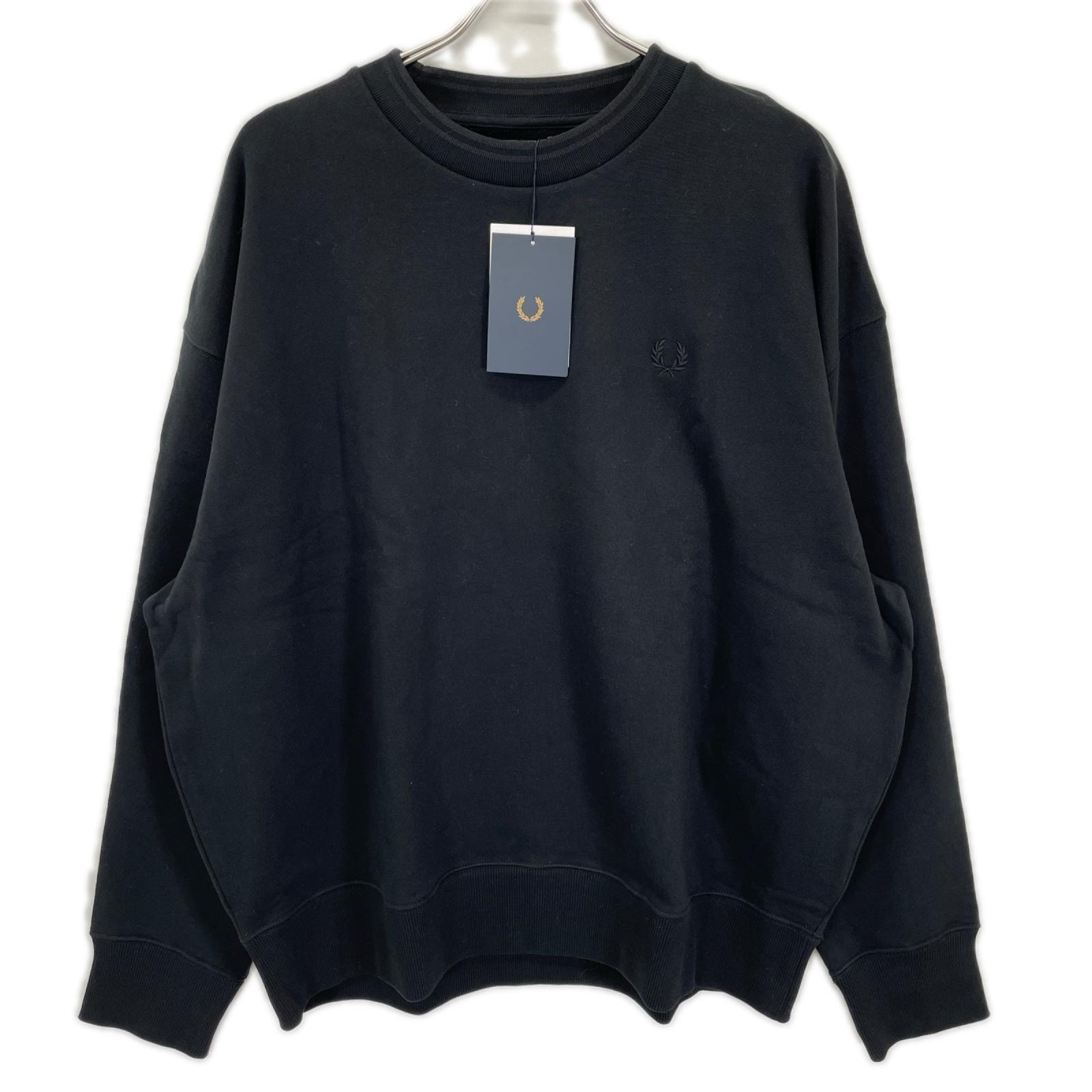 フレッドペリー M3497 ブラック Oversized Tipped Sweatshirt L