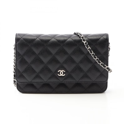 シャネル CHANEL マトラッセ ショルダーバッグ バッグ キャビアスキン(グレインドカーフ) レディース ブラック系 【中古】