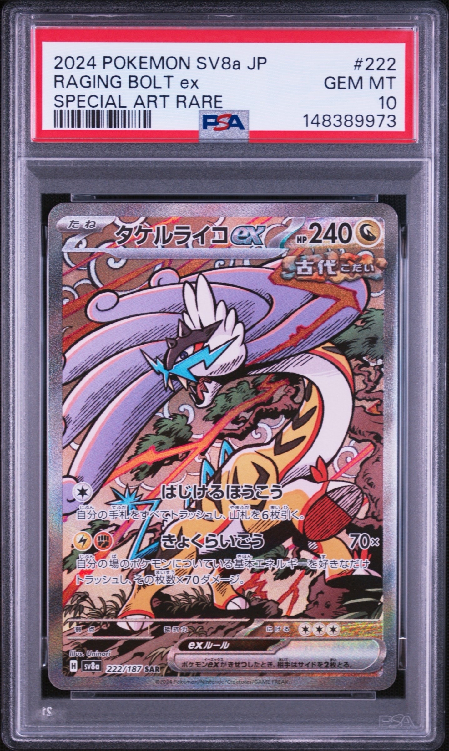 タケルライコex SAR [SV8a 222/187](ハイクラスパック「テラスタル