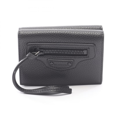 バレンシアガ BALENCIAGA クラシック ミニ ウォレット 三つ折り財布 財布 レザー レディース ブラック系 64010715Y071000 【新品】