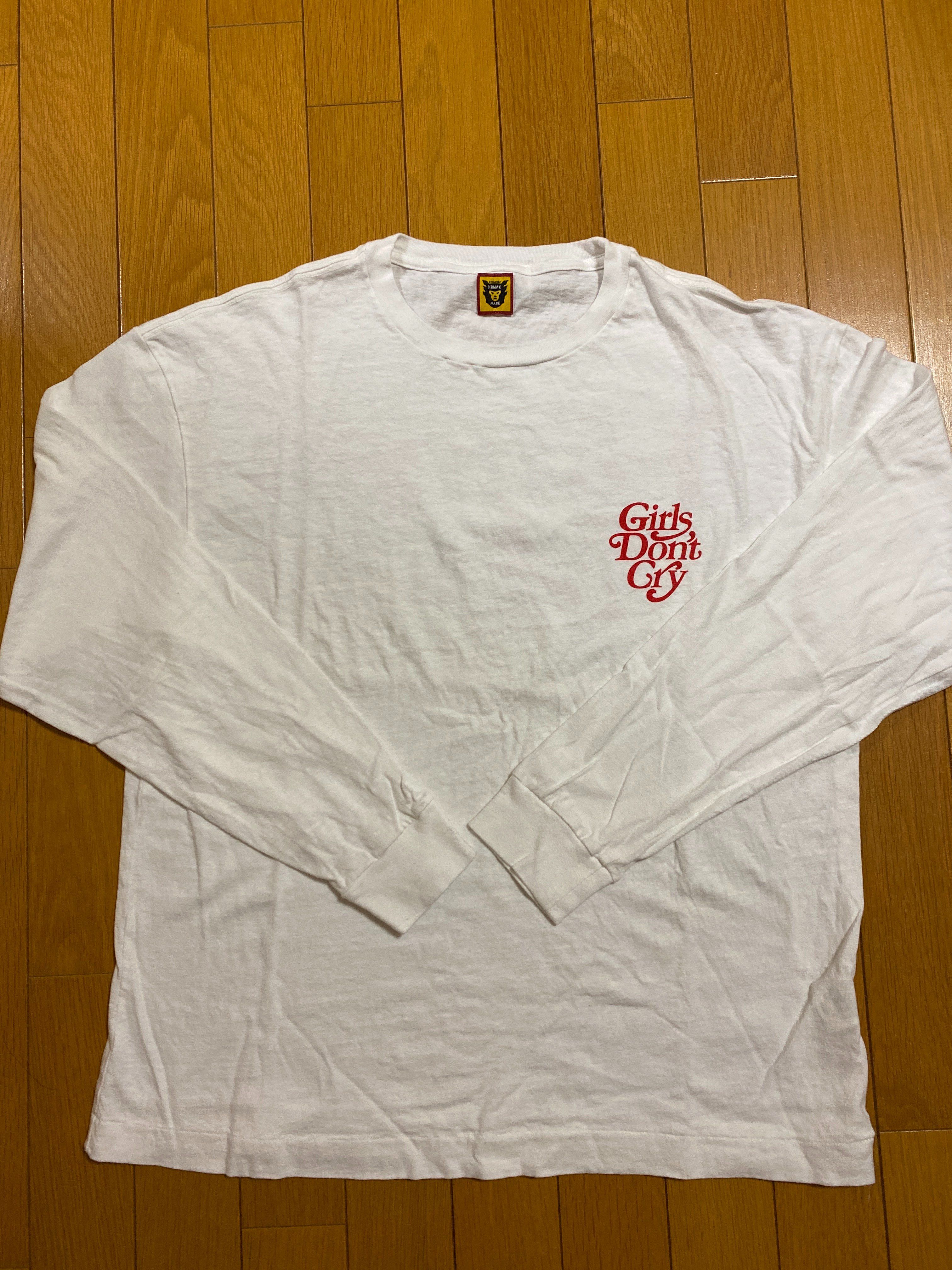 HUMAN MADE Girls Don ’t Cry Long sleeve tops "White" / VERDY