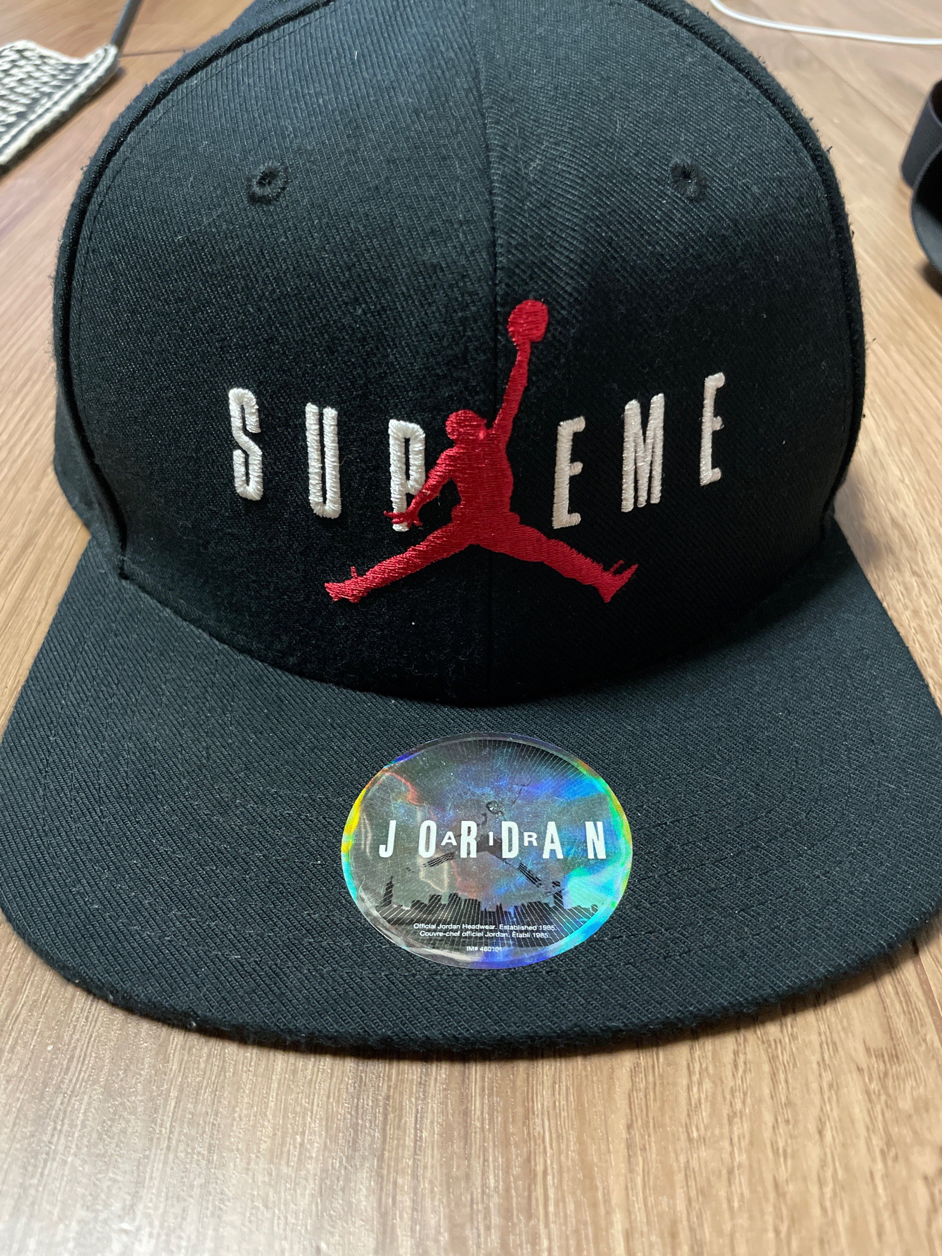 Supreme NIKE Air Jordan 6-Panel Cap "Black"