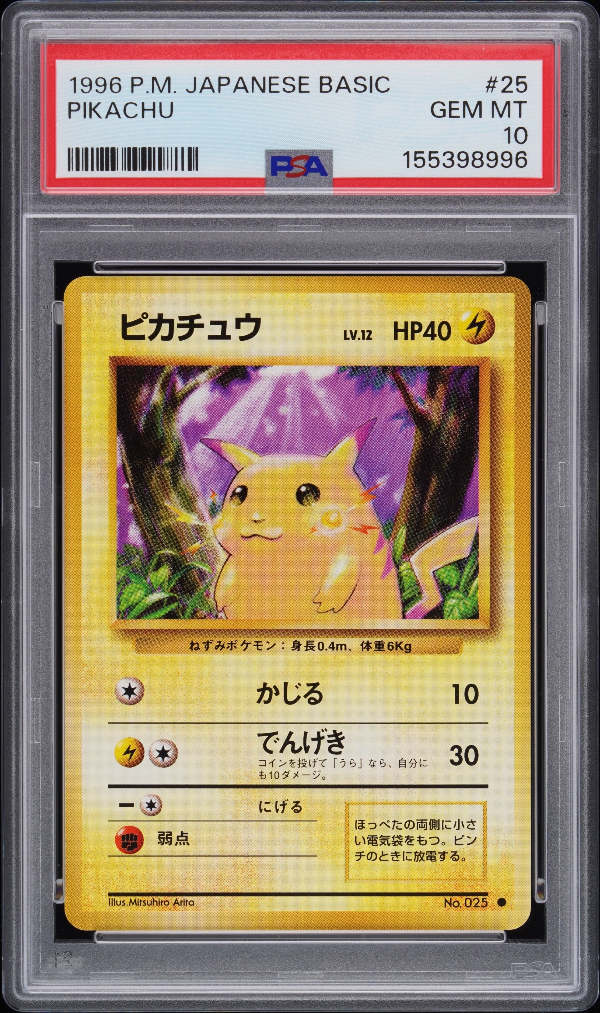 ピカチュウ ● : 旧裏 [PMCG1-2](拡張パック「ポケットモンスター カードゲーム」再販)