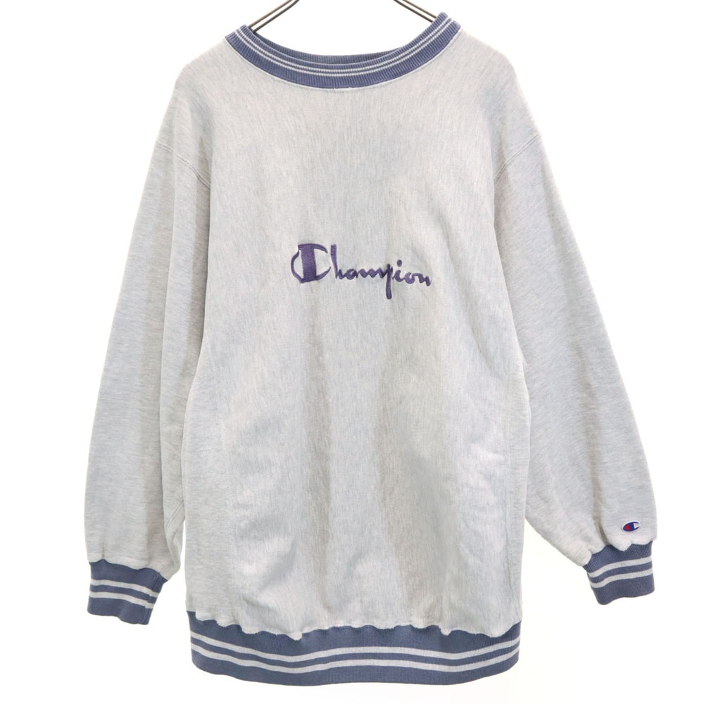 Champion チャンピオン 90s USA製 刺繍タグ NBA 長袖 リバースウィーブ スウェット トレーナー XL グレー 裏起毛