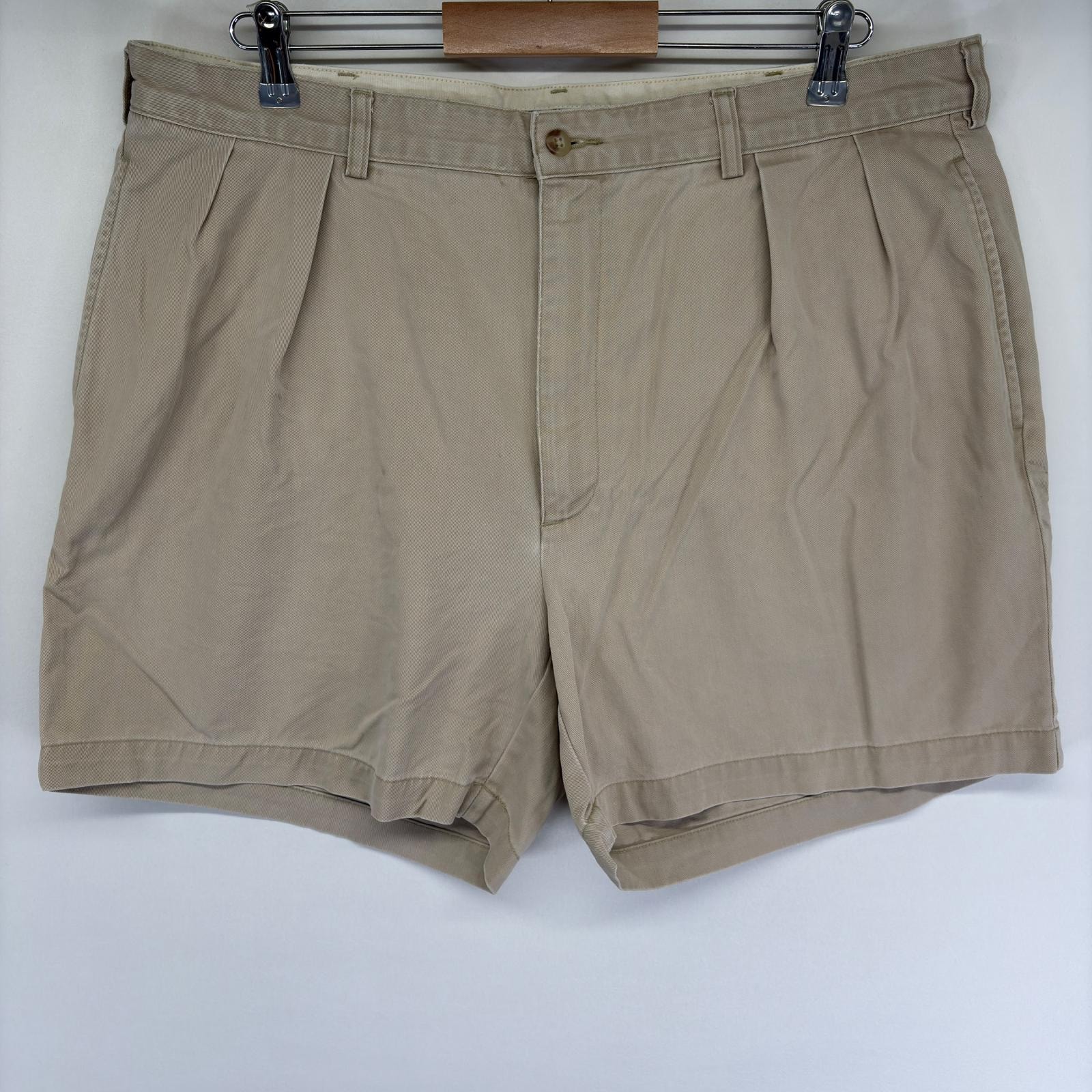 古着 ポロ・ラルフローレン POLO RALPH LAUREN パンツ チノ ハーフ ショート ワンポイントロゴ ツータック w38 ベージュ系 メンズ