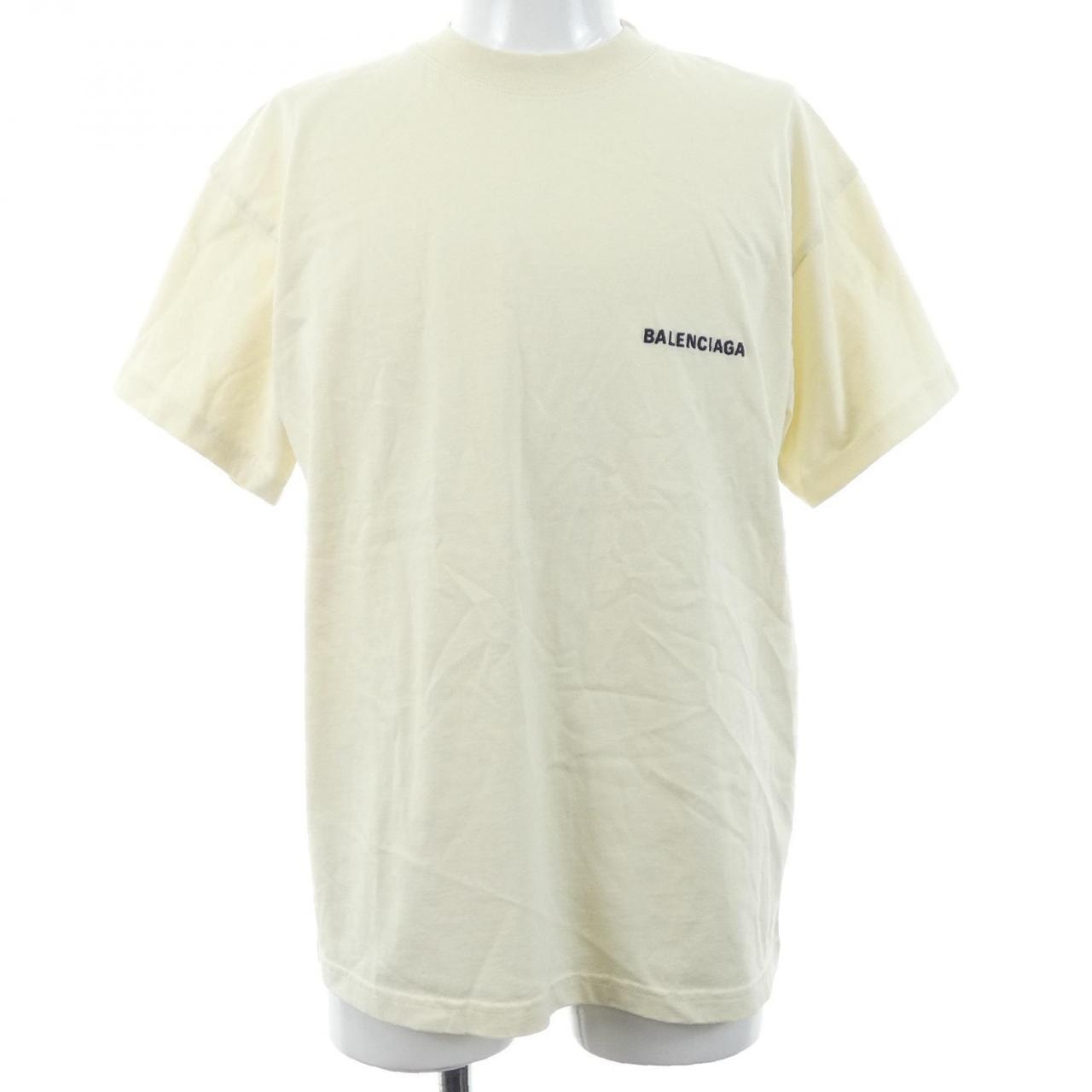 BALENCIAGA Women's Back Medium Fit T-Shirt "Cream"