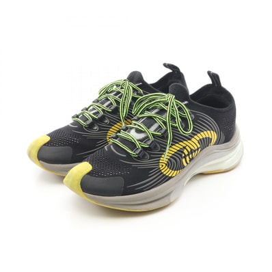 グッチ GUCCI インターロッキングG スニーカー 靴 ファブリック メンズ ブラック系 【中古】