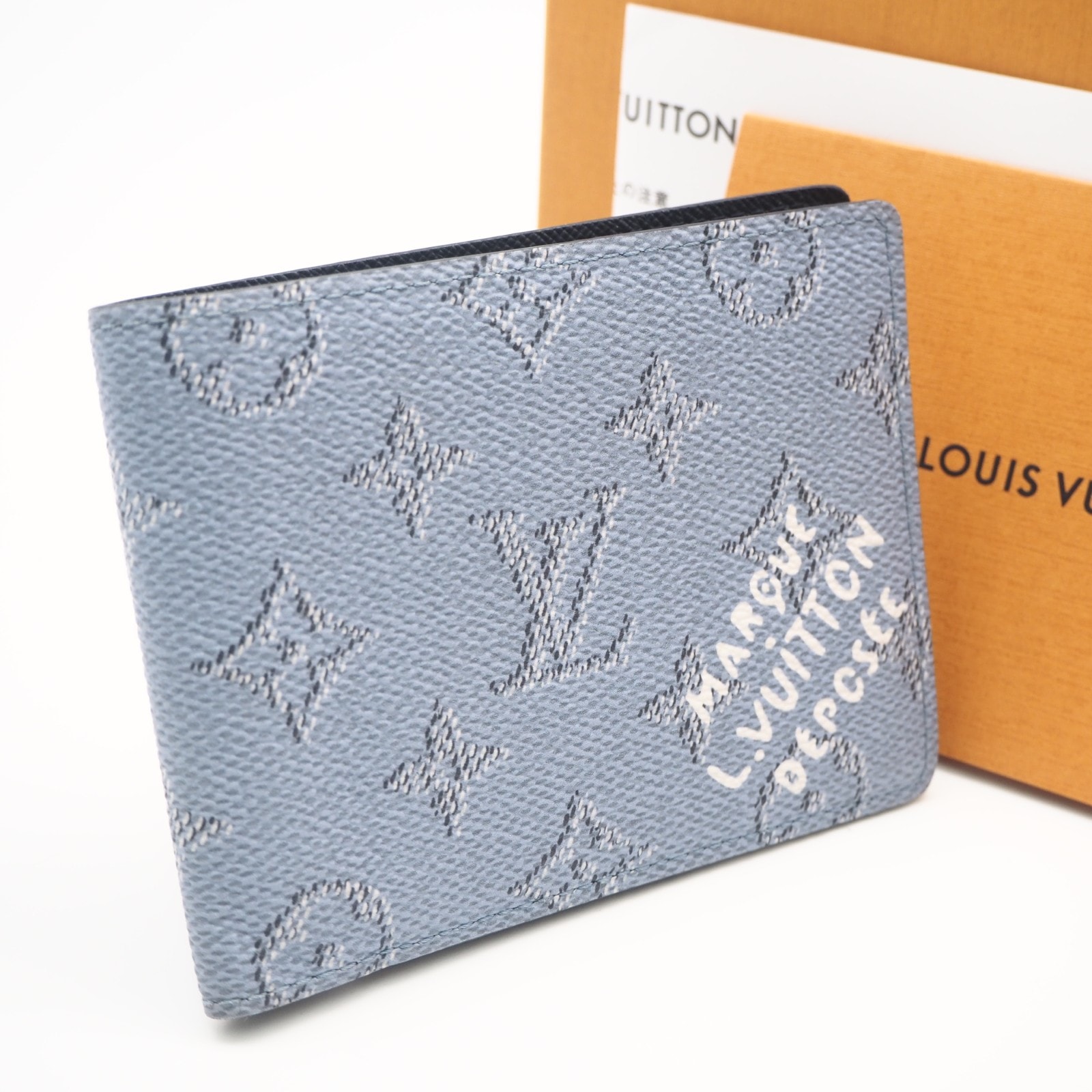 Louis Vuitton Portefeuille Multiple Monogram Heritage "Blue"