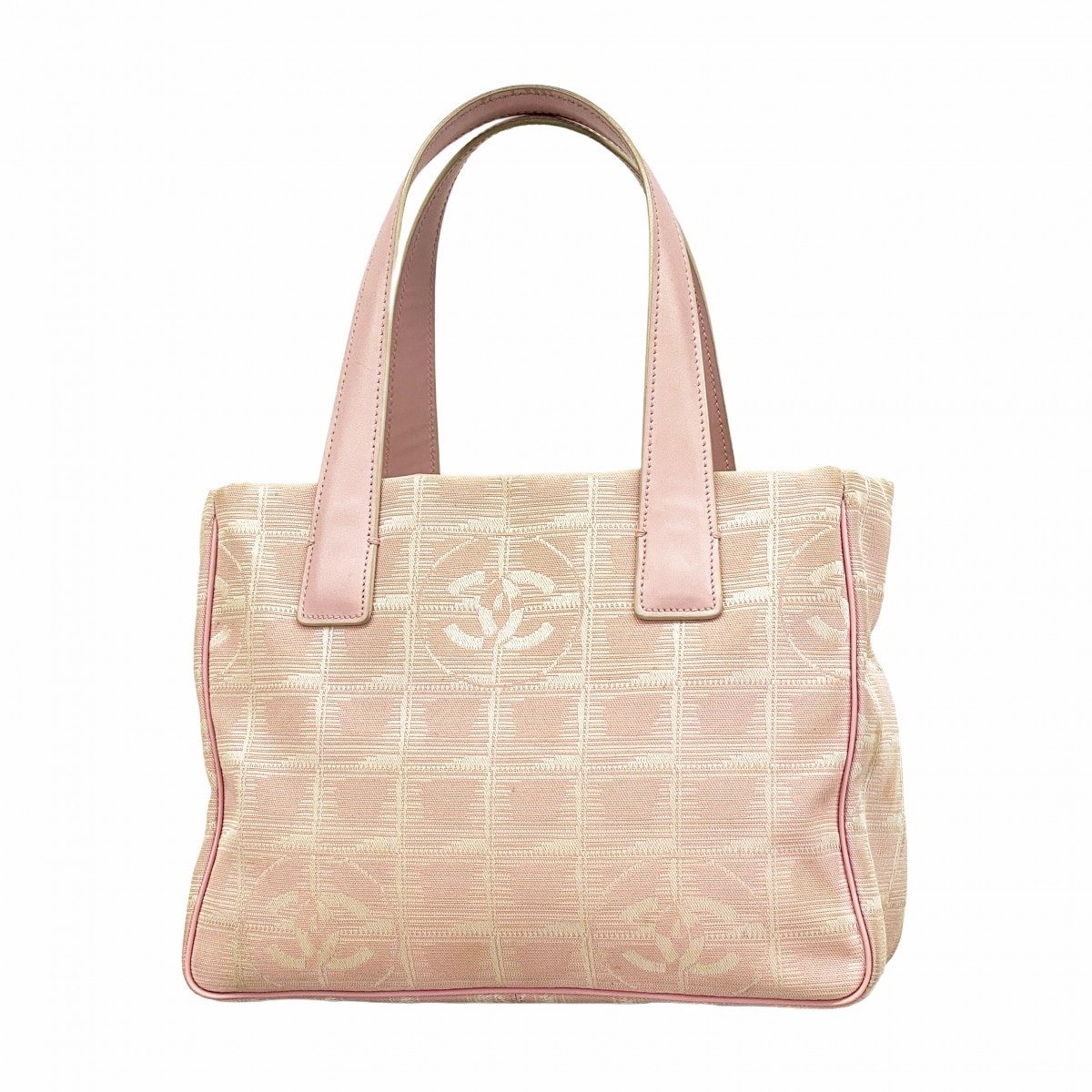 【6de5655-k】シャネル ハンドバッグ ニュートラベル ナイロン ピンク シャンパンゴールド金具【中古】レディース