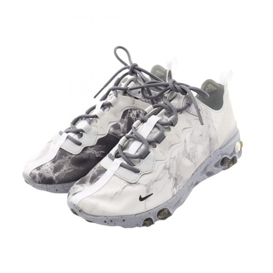 ナイキ NIKE NIKE × KENDRICK LAMAR REACT ELEMENT 55 スニーカー 靴 ファブリック レディース グレー系 / ブラック系 【中古】