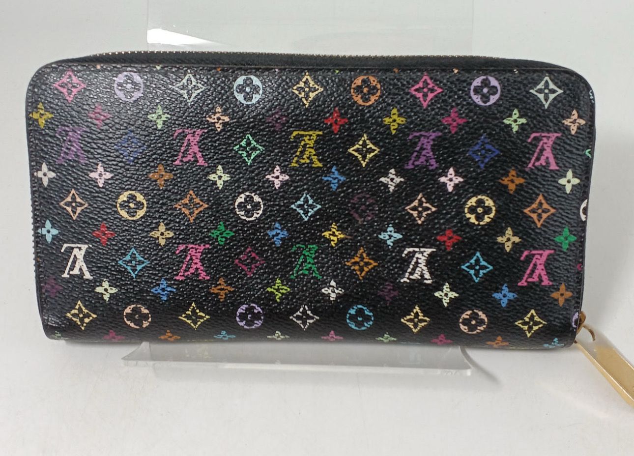 【美品】ルイヴィト モノグラム マルチカラー ジッピーウォレット M60275 マルチカラー ジッピー・ウォレット ヴィオレ【ルイ・ヴィトン