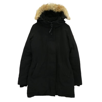 CANADA GOOSE カナダグース ジャケット 3037JL グリフィンタグ VICTORIA PARKA ヴィクトリア パーカ ダウン ジャケット ブラック系 S【中古】