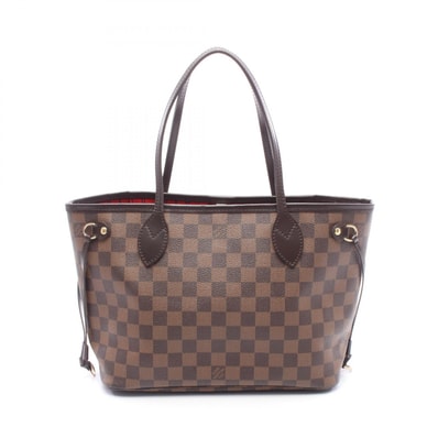 ルイ・ヴィトン LOUIS VUITTON ネヴァーフルPM トートバッグ バッグ PVCコーティングキャンバス レザー ダミエ エベヌ レディース ブラウン系 N51109 【中古】