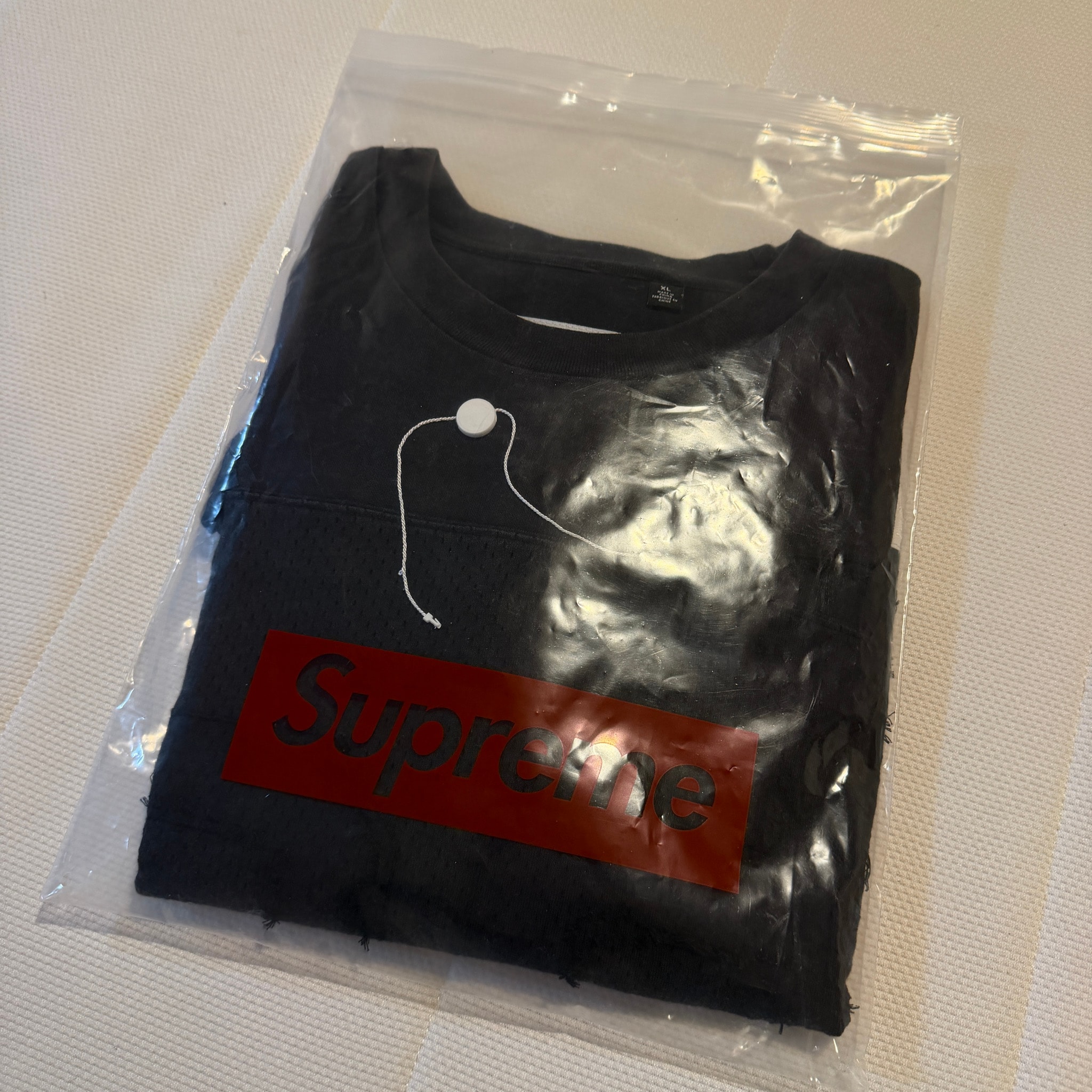 Supreme x MM6 Maison Margiela Cotton Football Jersey "Black"