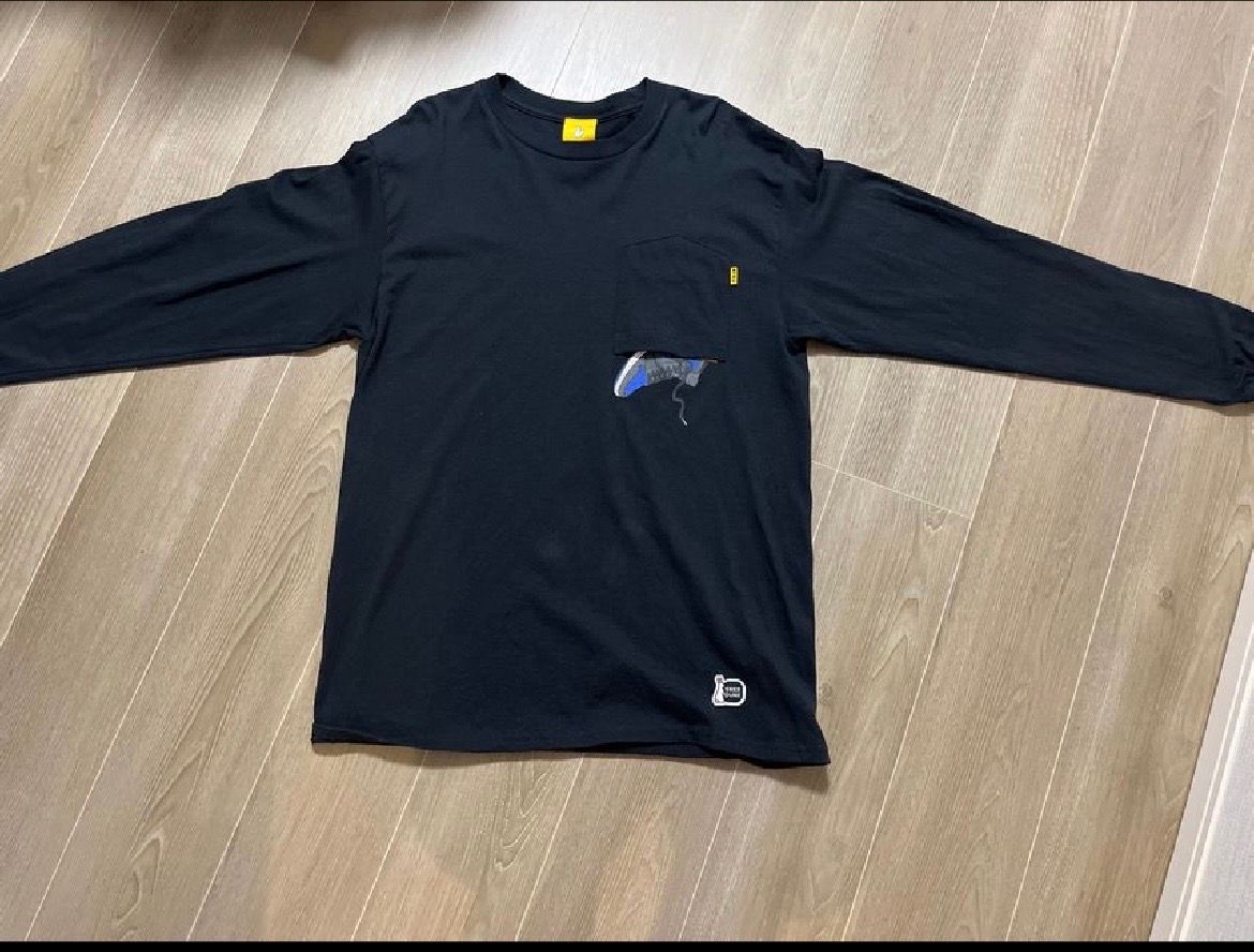 SNKRDUNK collaboration with #FR2 Sneaker kills Long sleeve T-shirt "Black×Blue"