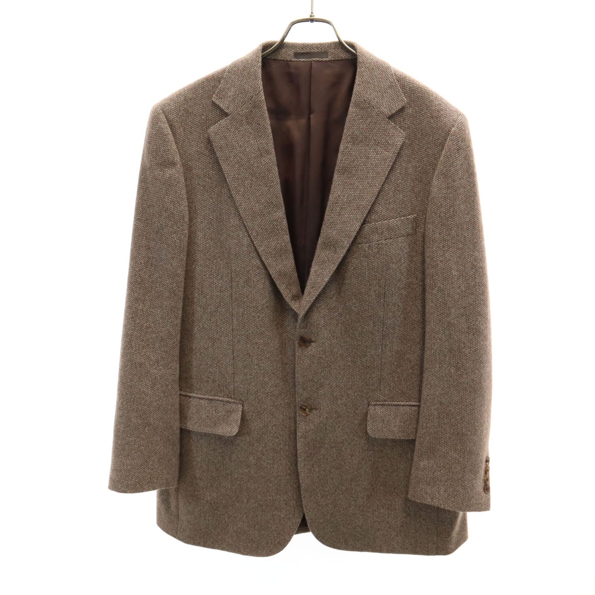 BURBERRY LONDON バーバリーロンドン 日本製 カシミヤ100% テーラードジャケット AB7 ブラウン