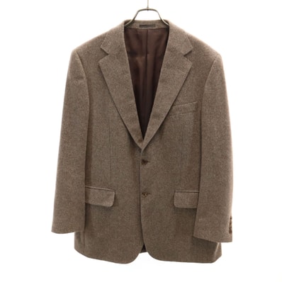 BURBERRY LONDON バーバリーロンドン 日本製 カシミヤ100% テーラードジャケット AB7 ブラウン