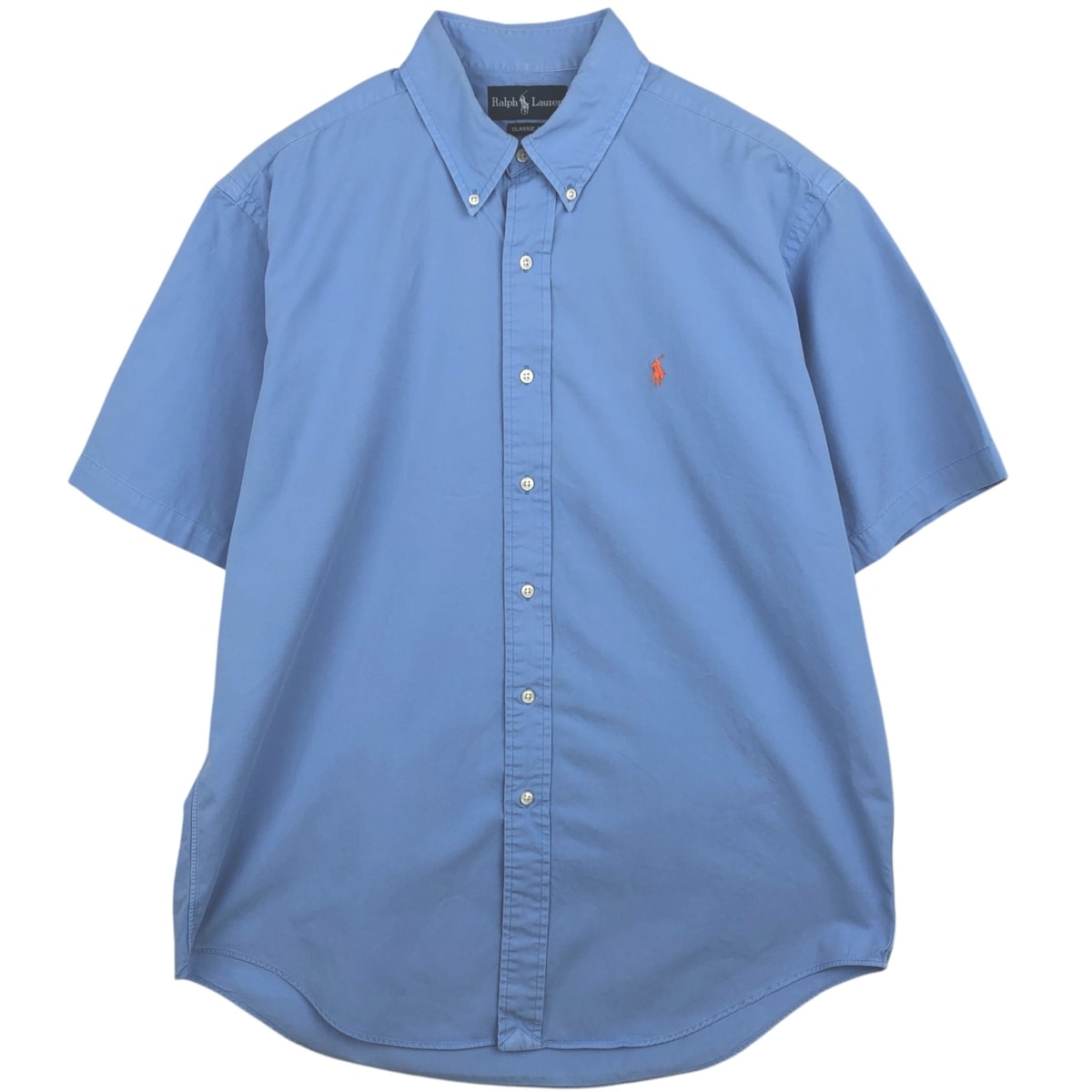 古着 ラルフローレン Ralph Lauren CLASSIC FIT クラシックフィット 半袖 ボタンダウンシャツ メンズL相当/eaa495241
