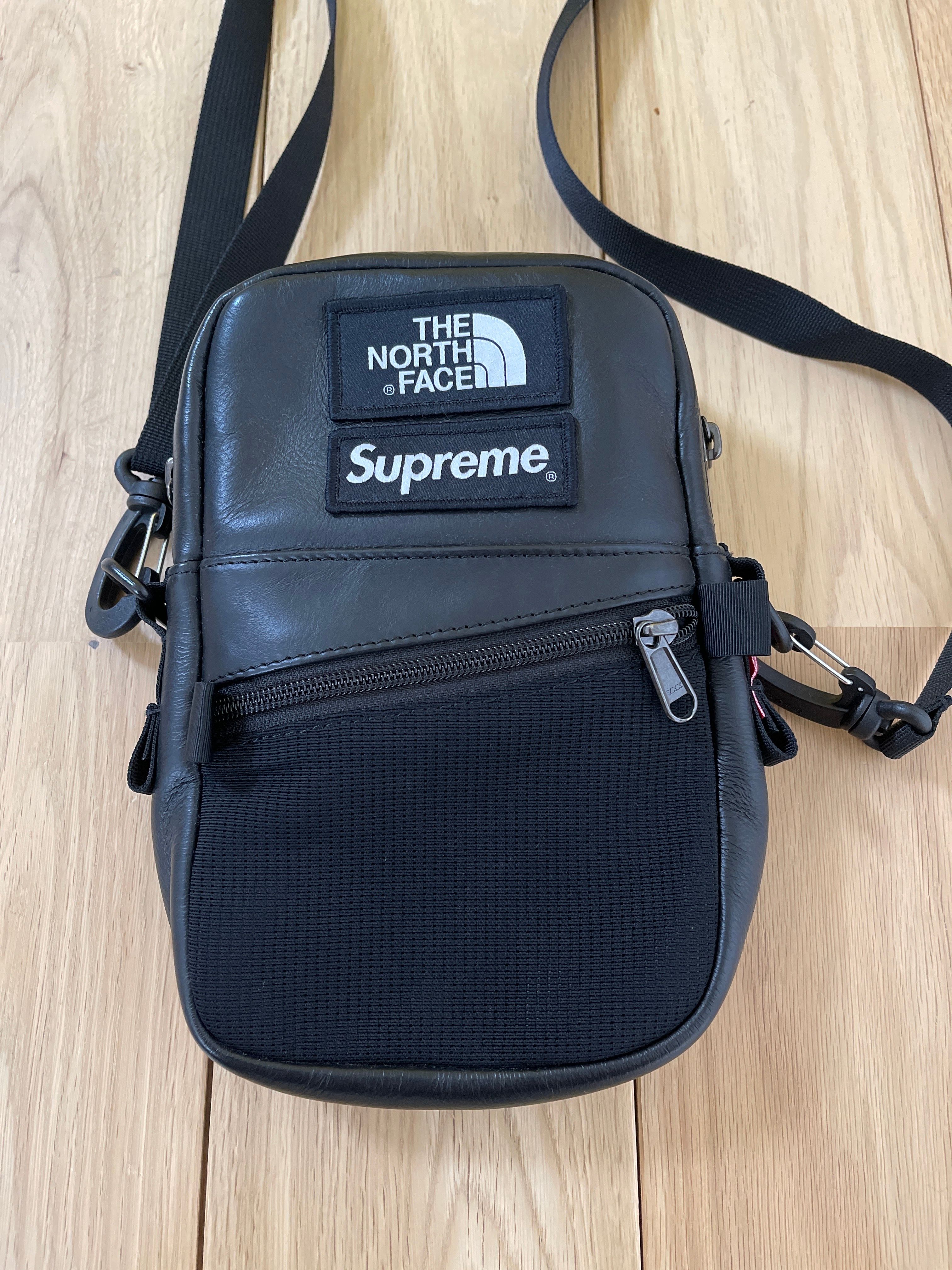 Supreme x The North Face Leather Shoulder Bag "Black"