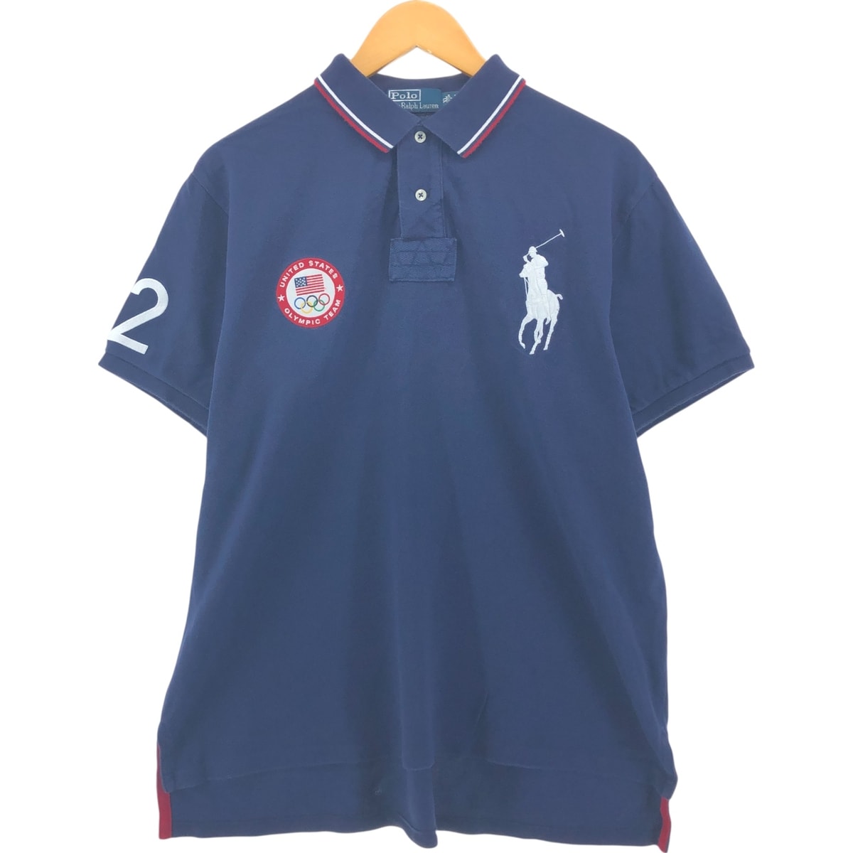 古着 ラルフローレン Ralph Lauren POLO by Ralph Lauren ビッグポニー 半袖 ラガーシャツ メンズXL相当/eaa538050