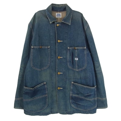 Lee リー デニムジャケット 19477 復刻 91J ハウスタグ カバーオール デニム ジャケット インディゴブルー系 L【中古】