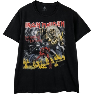 古着 ヘインズ Hanes IRON MAIDEN アイアンメイデン バンドTシャツ バンT メンズL相当/eaa622237