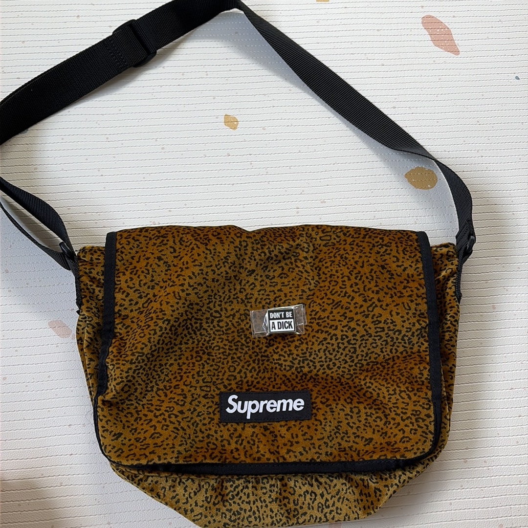 Supreme Velvet Small Messenger Bag "Tan Leopard"