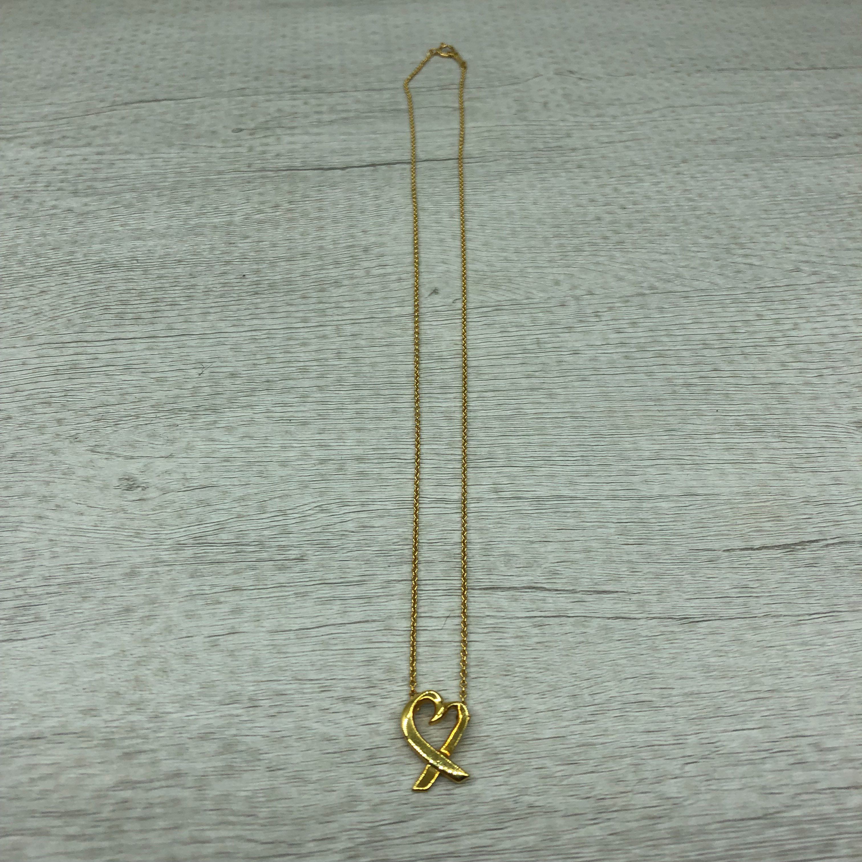 ティファニー ラビングハート YG 750 2.8g ネックレス