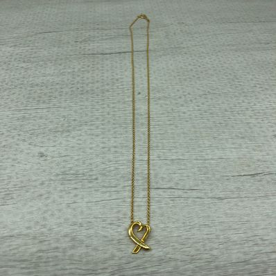 ティファニー ラビングハート YG 750 2.8g ネックレス