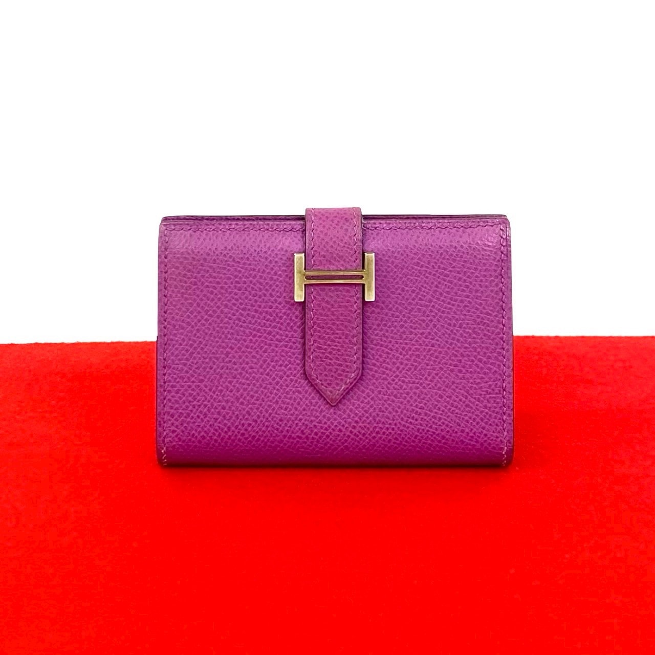 HERMES エルメス ベアン カードケース ヴォーエプソン カードケース パープル
 32940