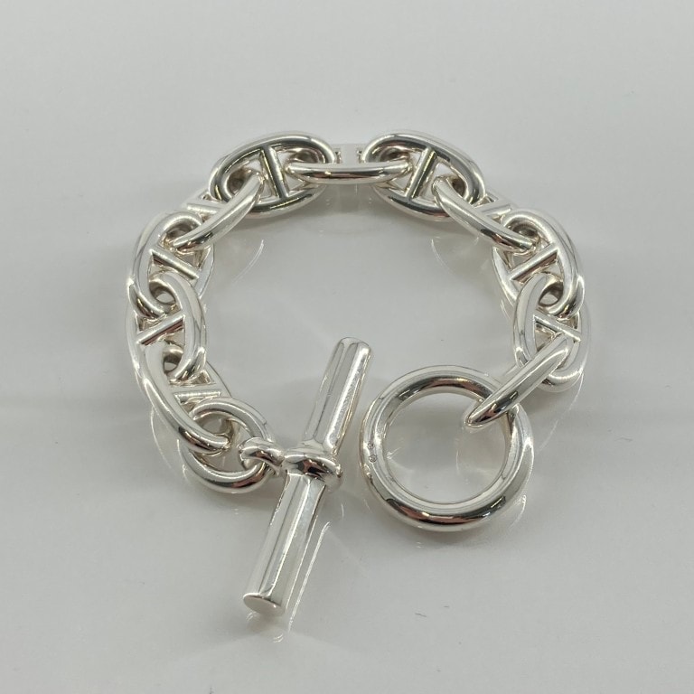 Hermes Chaine D'ancre TGM Bracelet "Silver"