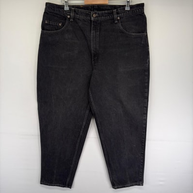 古着 90's/90年代 リーバイス Levi's USA製 パンツ 560 バギー ジーンズ テーパード ブラックデニム w41 L30 ブラック系 メンズ