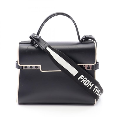 デルヴォー Delvaux タンペートMM 2WAY ハンドバッグ バッグ レザー レディース ブラック系 【中古】