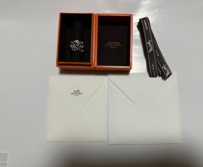 Hermes Chaine D'ancre Enchainee Ring Large Model "Silver"