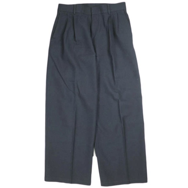 Pilgrim Surf+Supply ピルグリム サーフ+サプライ 25AW 日本製 Elena Wool Slouchy Trouser 2タックウールトラウザーパンツ 37-24-0492-874 1 NAVY BEAMS ボトムス g25684