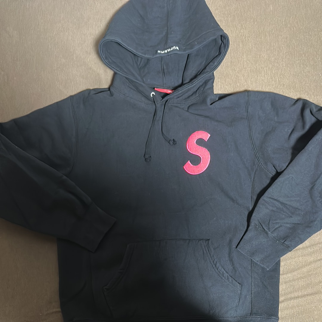 Supreme S Logo Hooded Sweatshirt "Black" (19FW)