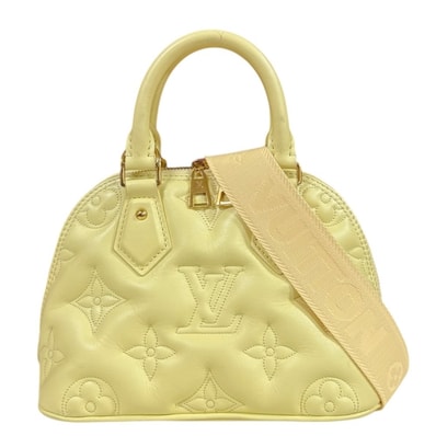 ルイヴィトン アルマBB ソフト バブルグラム ショルダーバッグ レザー M59821 イエロー レディース LOUIS VUITTON 中古