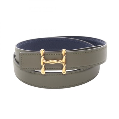 エルメス HERMES Hトルサド ベルト 衣料品 レザー ヴォーエプソン / ヴォースイフト ヴォーエプソン ブルーサフィール W刻印(2024年製造) レディース カーキ系 / ネイビー系 / ヴェールヴェロネーズ 【中古】