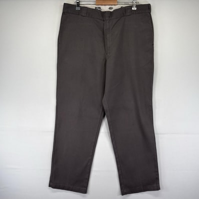 古着 ディッキーズ Dickies パンツ 874FLEX ワーク 大きいサイズ ワンポイントロゴ w40×L32 グレー系 メンズ