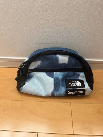 Supreme x The North Face Bleached Denim Print Roo II "Indigo"