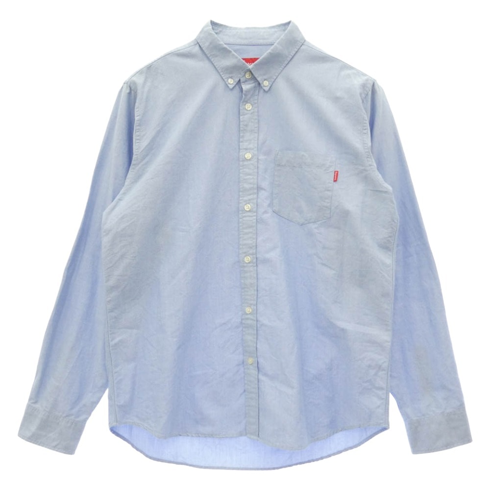Supreme シュプリーム Oxford Shirt オックスフォード シャツ ボタンダウン 長袖シャツ ライトブルー系 L【中古】