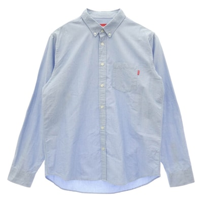 Supreme シュプリーム Oxford Shirt オックスフォード シャツ ボタンダウン 長袖シャツ ライトブルー系 L【中古】