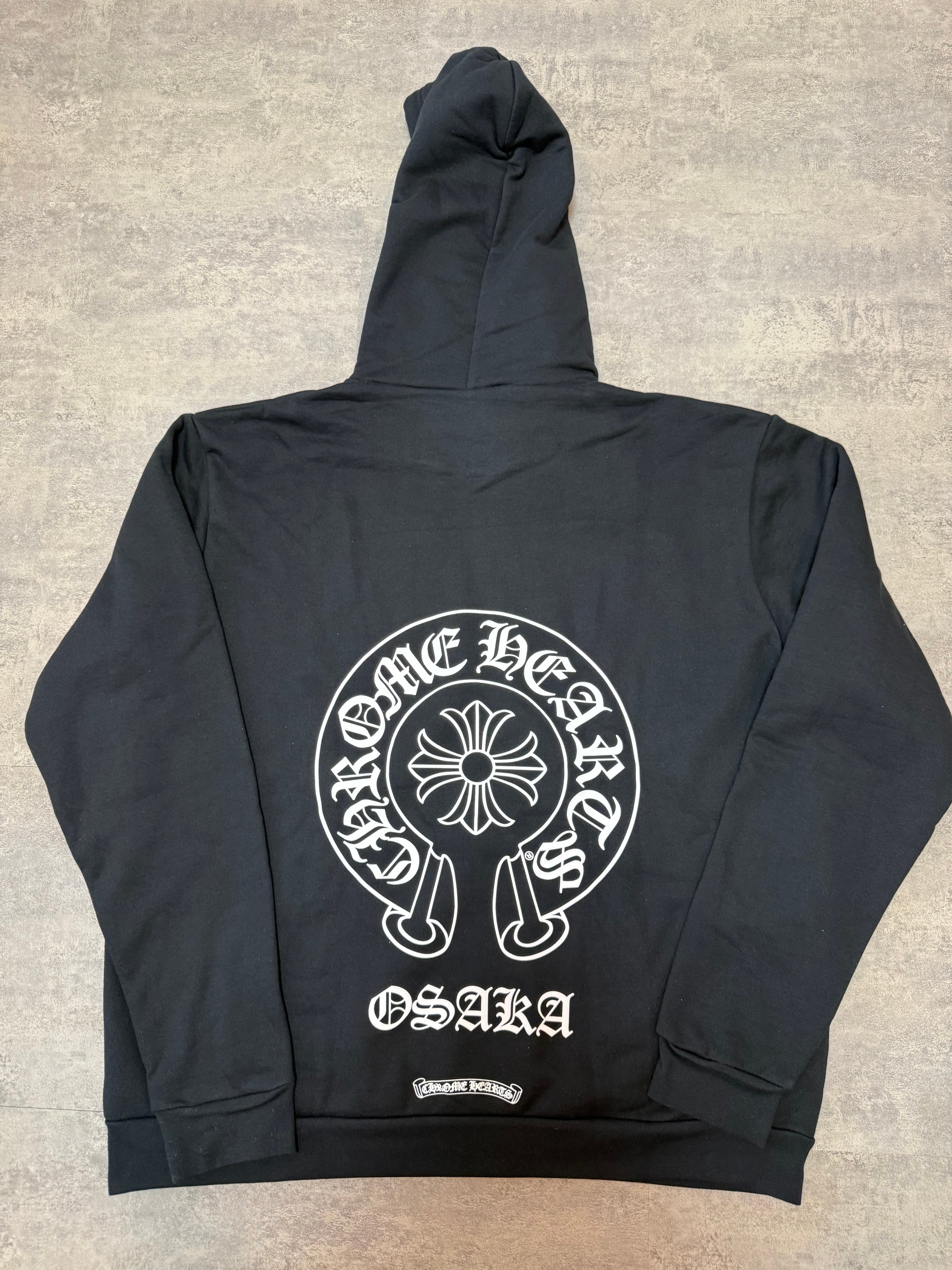 Chrome Hearts Osaka Exclusive Horseshoe Print Pullover Hoodie "Black"