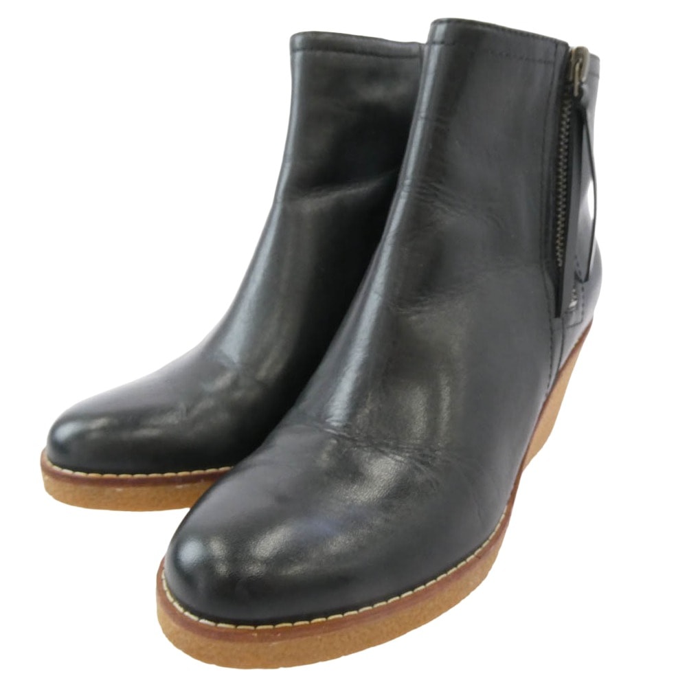 COLE HAAN コールハーン ブーツ ウェッジソール ショート ブーツ ブラック系 6.5B【中古】